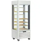 FULL glazen vitrine" 440 liter, 1 niveau + 4 planken, geventileerd - WINE - WIT - Main Image