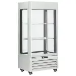 FULL glazen vitrine" 600 liter, 1 niveau + 2 planken, geventileerd - WINE - WIT - Main Image