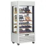 FULL glazen vitrine" 600 liter, 1 niveau + 4 planken, geventileerd - WINE - WIT - Image 2