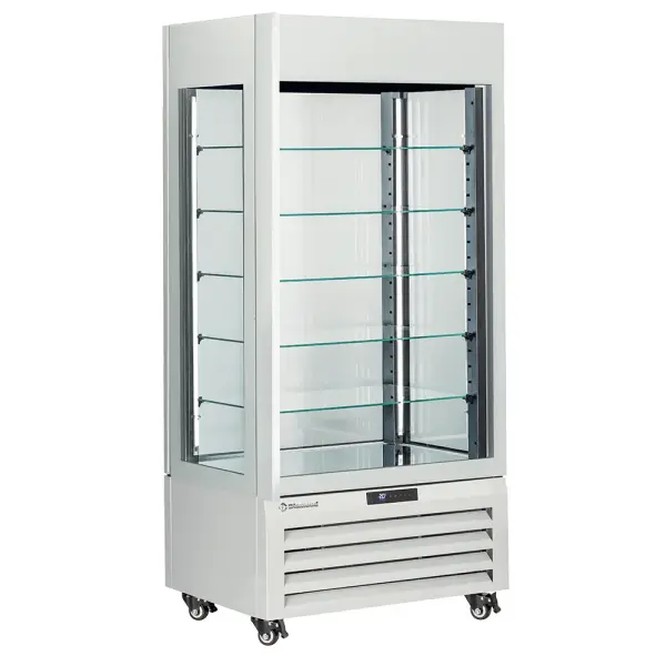 FULL glazen vitrine" 600 Lt., 5 glazen niveaus, geventileerd - ICE CREAM & PASTRY - WIT - Main Image