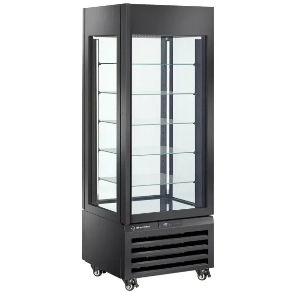 FULL Vitrine 440 Lt., 5 glazen niveaus, geventileerd - PASTRY - ZWART - Main Image