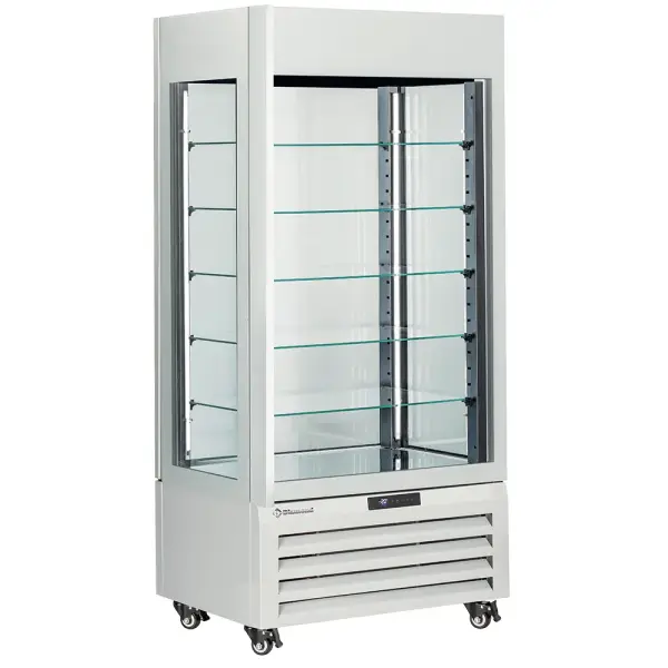 FULL Vitrine 600 Lt., 5 glazen niveaus, geventileerd - PASTRY - WIT - Main Image