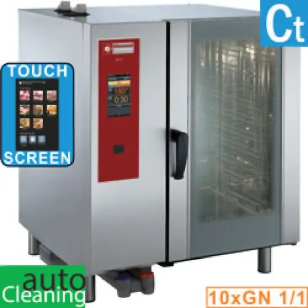 Gasoven, "TOUCH" directe stoom en convectie 10x GN 1/1+Cleaning - Main Image