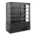 Gekoeld wandmeubel, zelfbediening, klapdeuren - FULL BLACK - Main Image