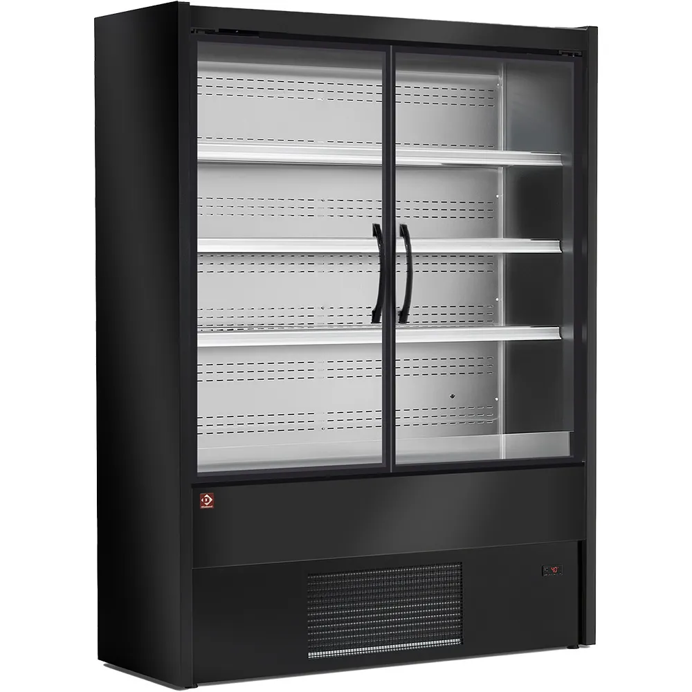 Gekoeld wandmeubel, zwenkdeuren - ZWART - Main Image