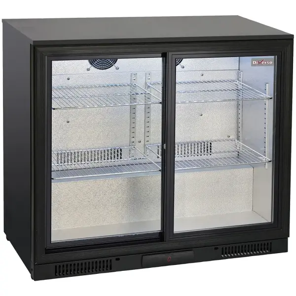 Gekoelde flessenkoeler geventileerd, 2 glazen schuifdeuren - Main Image