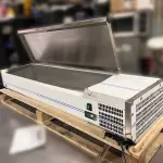 Gekoelde opzetvitrine 5 x GN 1/3 & 1x GN 1/2 -150 mm, met R.V.S. deksel - Image 4