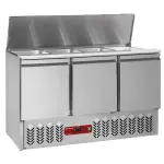 Gekoelde saladette met deksel 4x GN 1/1 - 150 mm + reserve 3 deuren GN 1/1, 380 Lit - Main Image