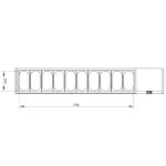 Gekoelde structuur GN 10x1/3, met deksel - Image 2