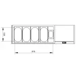 Gekoelde structuur GN 4x1/3, 1x1/9,, met deksel - Image 2