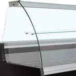 Gekoelde vitrinetoonbank gebogen ruit, geventileerd, met reserve - ZWART - Image 2