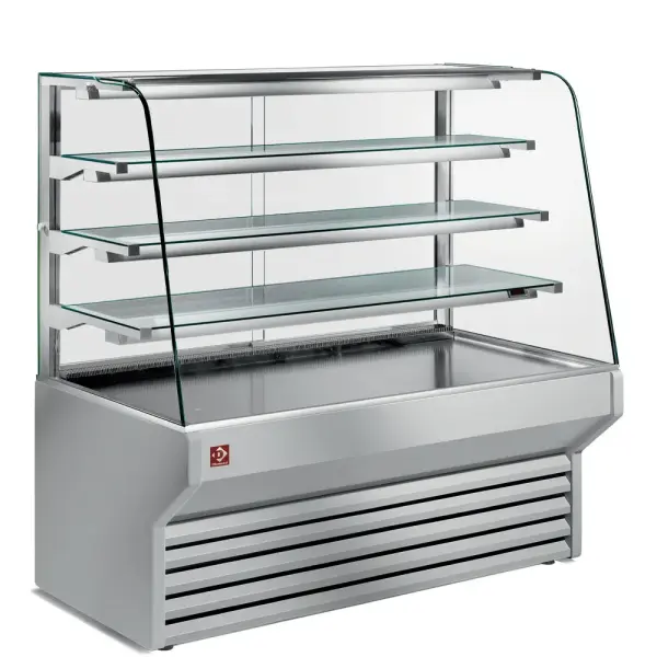 Gekoelde vitrinetoonbank gebogen ruit - Main Image