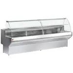 Gekoelde vitrinetoonbank met gebogen ruiten, met reserve - GRIJS/WIT - Main Image