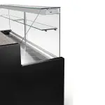 Gekoelde vitrinetoonbank met rechte ruit 90°, met reserve - ZWART+KIT schuivend plexiglas RO25/... samengesteld uit: - Image 2