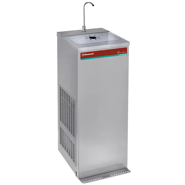 Gekoelde waterfontein met pedaal, roestvrij staal, 35 liter/uur - Main Image