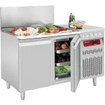 Geventileerde koeltafel met 2 deuren GN1/1, 260 Lit. gekoelde bovenstructuur - Main Image