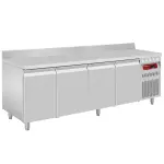 Geventileerde koeltafel met "achterwand", 4 deuren GN 1/1, 550 liter - Main Image