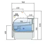 Geventileerde vitrinetoonbank, met reserve – ZWART - Image 3