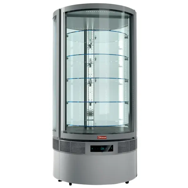 Glazen vitrine, cilinder, 5 niveaus, geventileerd - Main Image