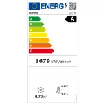 IJsconservator met toonbank, 381 liter, schuifdeksels op wieltjes met gebogen glas, capaciteit voor 7 bakken - Image 2