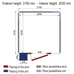Kamer ISO 60 met groep, afm. int. 2030 x 2030 x h2030mm (8,37m³ ) - Image 2
