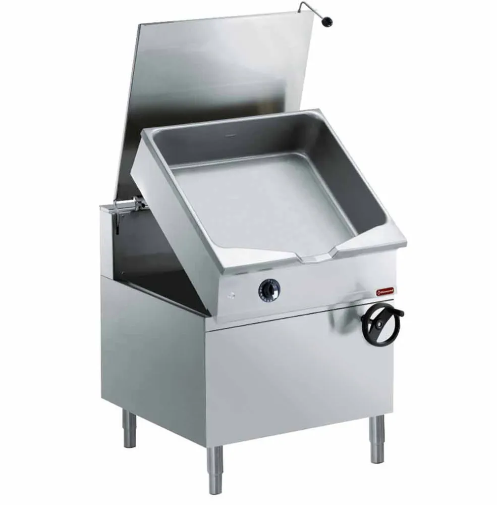 Kantelbare gasbraadpan, "Duomat" kuip 100 liter, op meuble - Main Image