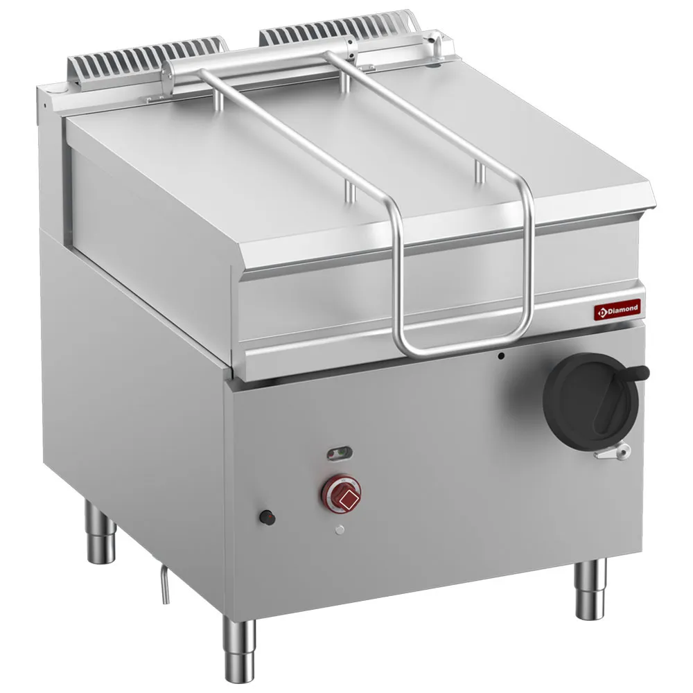 Kantelbare gasbraadpan, R.V.S. kuip 80 liter op meubel - Main Image