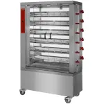 Kippenspit gas, 6 spitten, op wielen (36 kippen) - Main Image