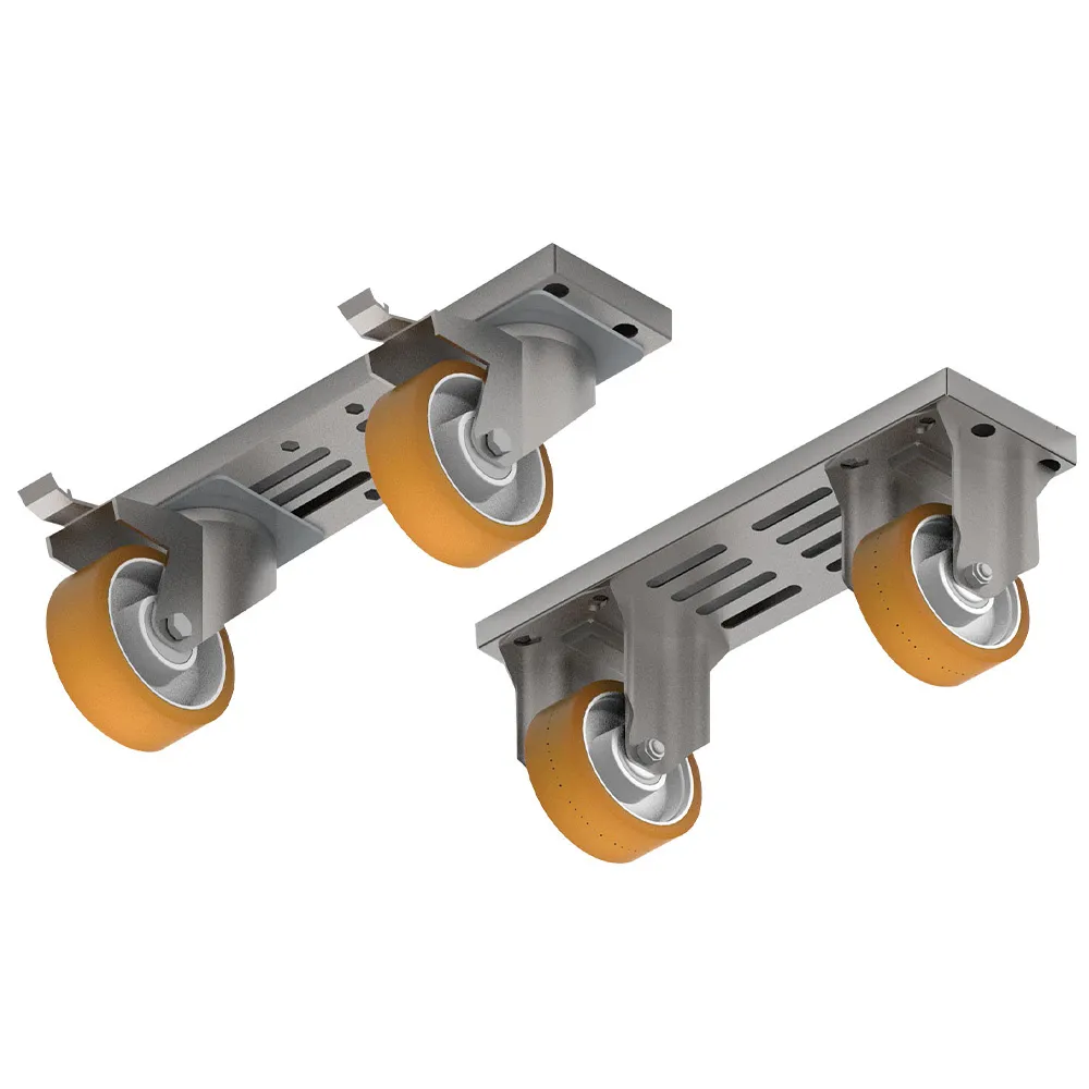 Kit 4 wielen, 2 met rem + 2 omega's module 400 - Main Image