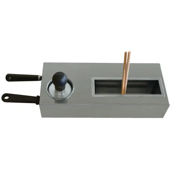 Kit van 2 houten spatels, 2 x "T"-vorm, reinigingsstempel - Main Image