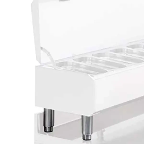 Kit van 4 R.V.S . poten voor structuren GN 1/4, regelbaar - Main Image