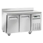 Koeltafel, geventileerd, 2 deuren GN1/1, met achterwand, op wielen, 2 met remmen - Main Image