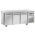 Koeltafel, geventileerd, 3 deuren GN 1/1, op wielen, 2 met remmen - Main Image