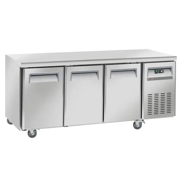 Koeltafel, geventileerd, 3 deuren GN 1/1, op wielen, 2 met remmen - Main Image