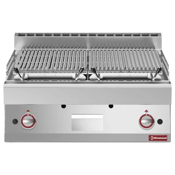 Lavasteengrill - 1/1 module - bakrooster in gietijzer "double face" - Main Image
