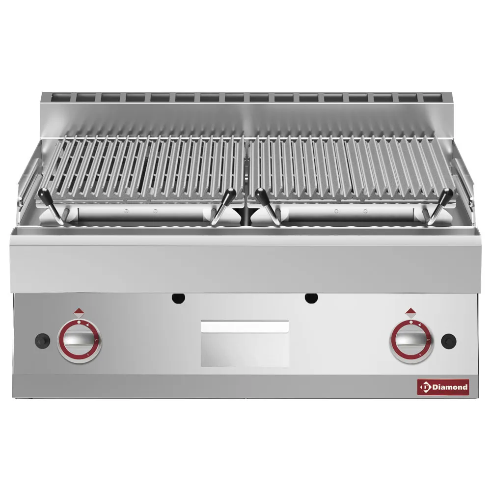 Lavasteengrill - 1/1 module - bakrooster in gietijzer "double face" - Main Image
