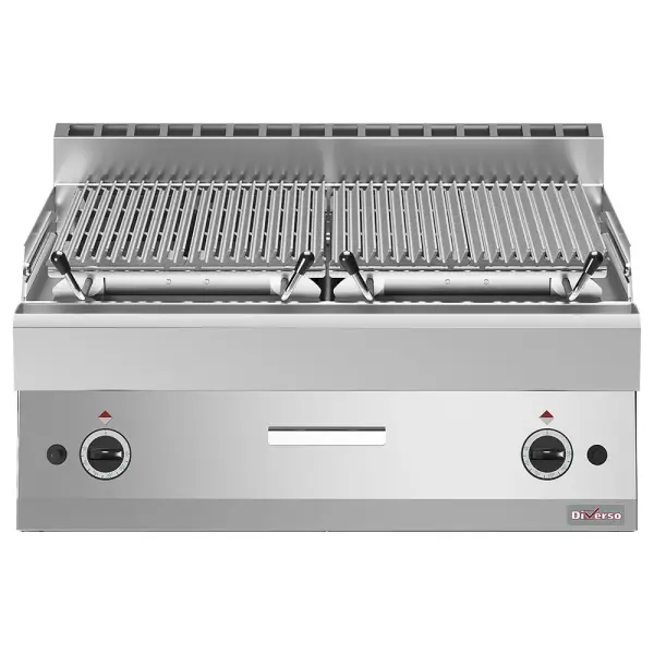 Lavasteengrill - 1/1 module - bakrooster in gietijzer "double face" - Main Image