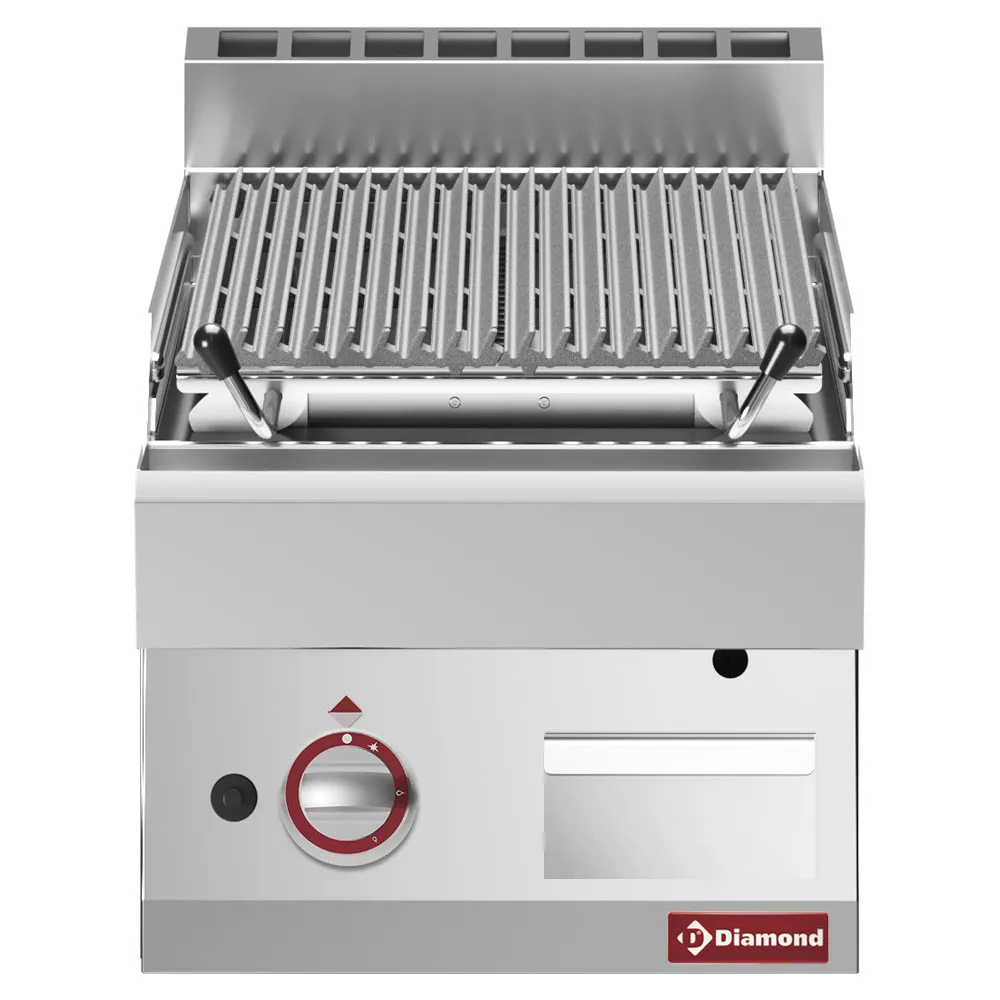 Lavasteengrill - 1/2 module - bakrooster in gietijzer "double face" - Main Image