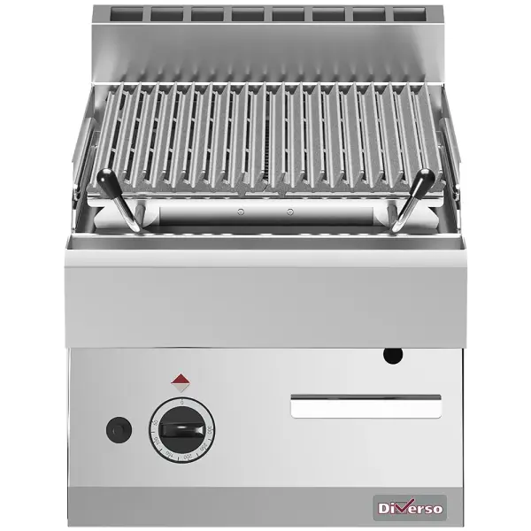 Lavasteengrill - 1/2 module - bakrooster in gietijzer "double face" - Main Image
