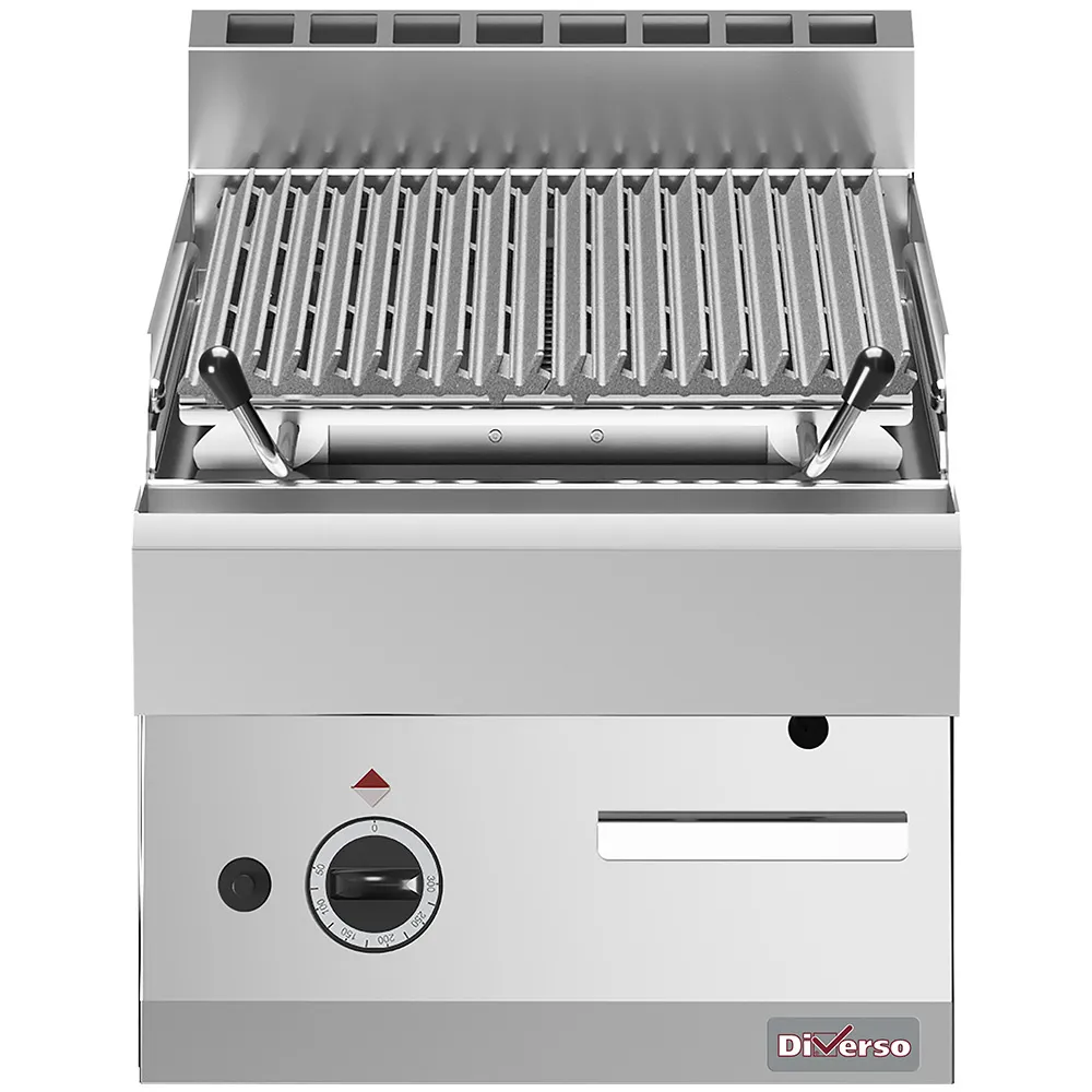 Lavasteengrill - 1/2 module - bakrooster in gietijzer "double face" - Main Image