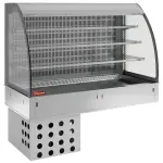 Muurmodel met kuip en open uitstalvitrine 3 niveau's (met gordijn), gekoeld, geventileerd, 4x GN 1/1 - Main Image