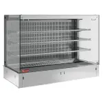 Muurmodel met topelement en "vierkante" open uitstalvitrine 3 niveau's (met gordijn), gekoeld, geventileerd, 3x GN 1/1 (zonder waterdicht eenheid) - Main Image