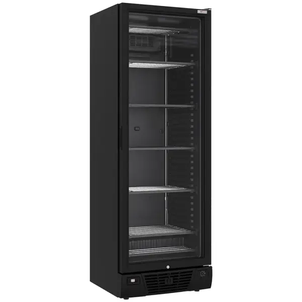 Negatieve geventileerde vitrine 382 liter - 5 vaste niveaus - ZWART - Main Image