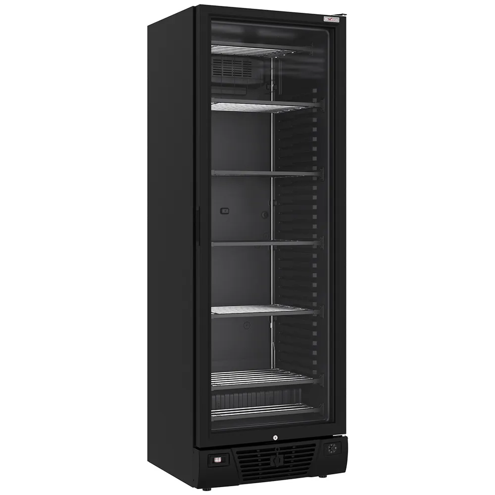 Negatieve geventileerde vitrine 382 liter - 5 vaste niveaus - ZWART - Main Image