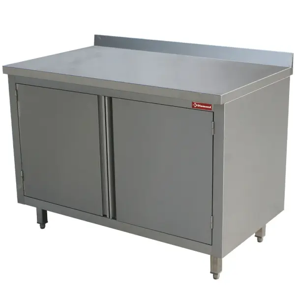 Neutraal werktafelkast met draaideuren - Main Image