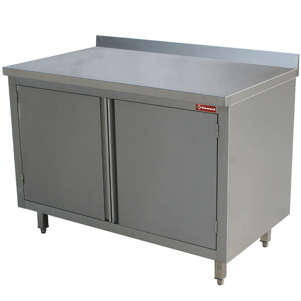 Neutraal werktafelkast met draaideuren - Main Image