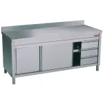 Neutrale werktafelkast met rechts 3 laden - Main Image