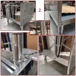 Open onderstel op verstelbare poten in R.V.S. - Image 3