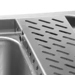 Pastakoker op gas, 2 kuipen, 2x 40 liter, op gesloten kast (zonder manden) - Image 3