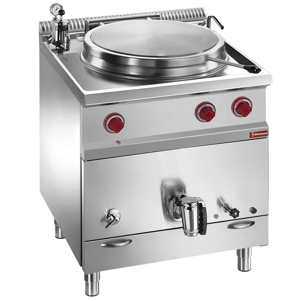 Ronde gas kookketel 50 liter, indirecte verwarming - Main Image